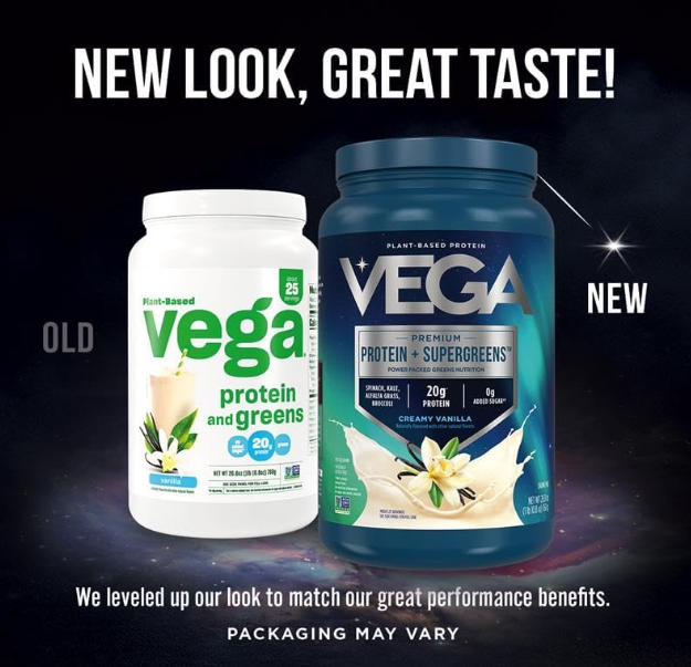 Vega Protein & Greens, Chocolate, Tub, 28.7 oz
