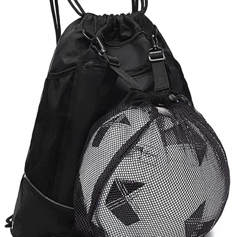ULMLL Mochila de Malla con Cordon para Gimnasio, Morral Deportivo Bolsillos a Prueba de Agua Mochila de Baloncesto Compartimento Exterior, Adecuada para Deportes, Playa, Natación, Viajes