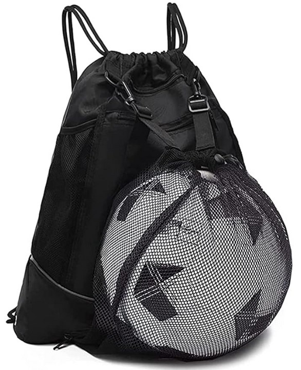 ULMLL Mochila de Malla con Cordon para Gimnasio, Morral Deportivo Bolsillos a Prueba de Agua Mochila de Baloncesto Compartimento Exterior, Adecuada para Deportes, Playa, Natación, Viajes
