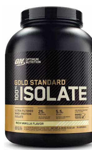 Optimum Nutrition Gold Standard 100 Isolate 5 Lbs Sabor Vainilla