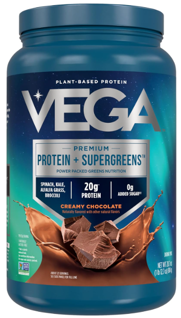Vega Protein & Greens, Chocolate, Tub, 28.7 oz