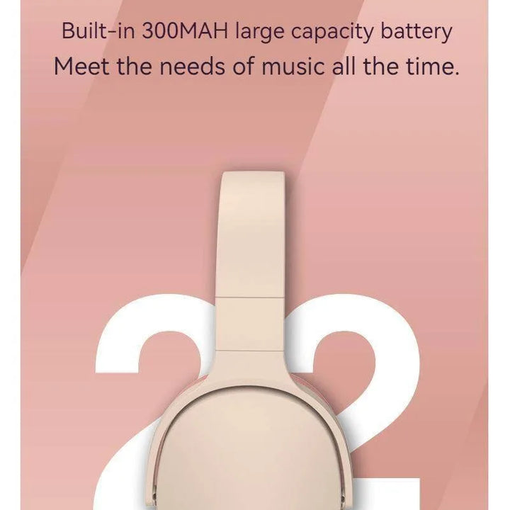 #P2961 Audífonos inalámbricos Bluetooth 5.3 sobre la oreja HIFI estéreo, ideales para deportes, con reproducción de música TF/AUX y micrófono HD.