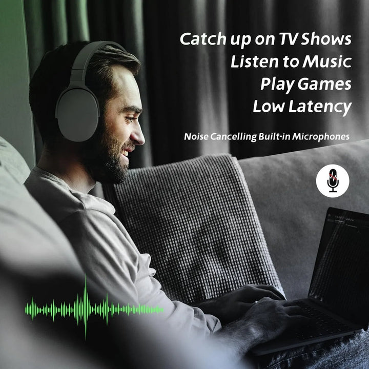 #P2961 Audífonos inalámbricos Bluetooth 5.3 sobre la oreja HIFI estéreo, ideales para deportes, con reproducción de música TF/AUX y micrófono HD.