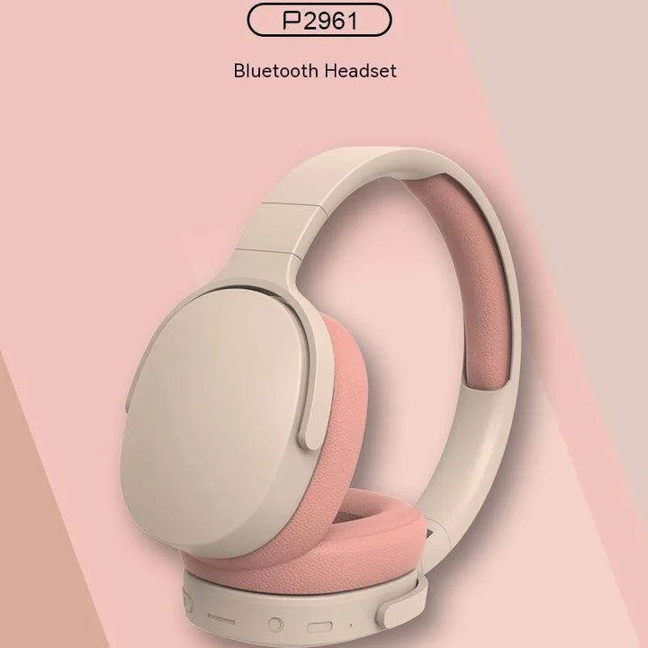 #P2961 Audífonos inalámbricos Bluetooth 5.3 sobre la oreja HIFI estéreo, ideales para deportes, con reproducción de música TF/AUX y micrófono HD.