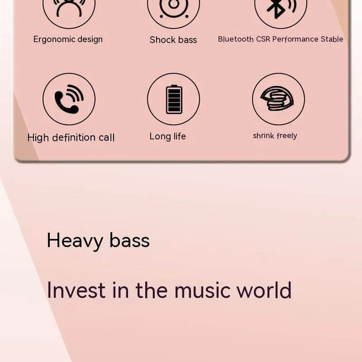 #P2961 Audífonos inalámbricos Bluetooth 5.3 sobre la oreja HIFI estéreo, ideales para deportes, con reproducción de música TF/AUX y micrófono HD.