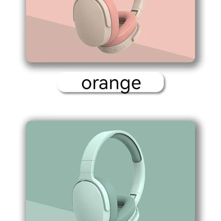 #P2961 Audífonos inalámbricos Bluetooth 5.3 sobre la oreja HIFI estéreo, ideales para deportes, con reproducción de música TF/AUX y micrófono HD.